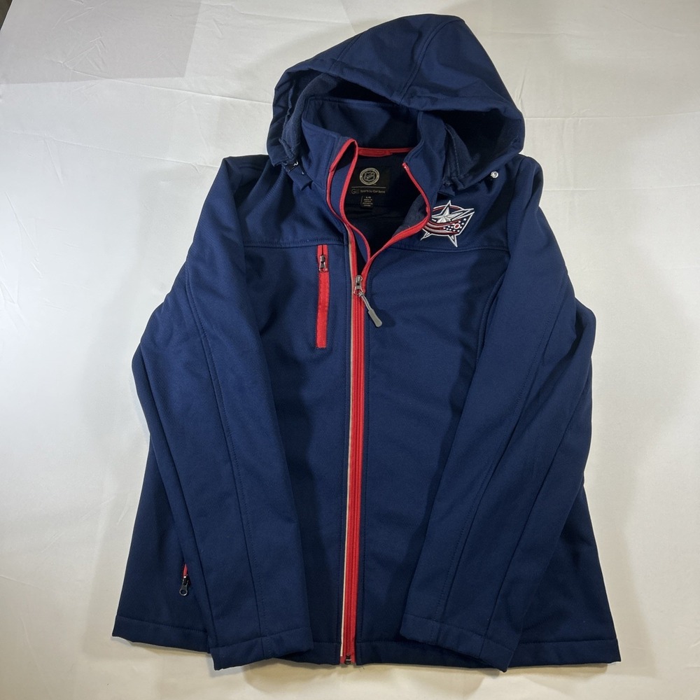 G-III Columbus Blue Jackets Women's Hooded Full Zip Jacket Large NW/OT Navy Blue - Picture 4 of 5